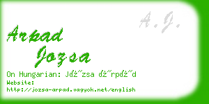 arpad jozsa business card